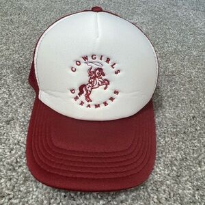 Cowgirls Dreamers Maroon and White Trucker Hat